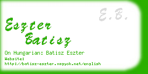 eszter batisz business card